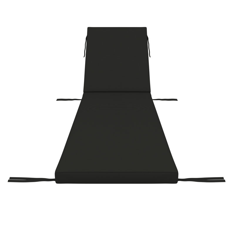 Sunbrella® Outdoor Chaise Cushion, 24" W x 73" D, Sunbrella® Canvas Black