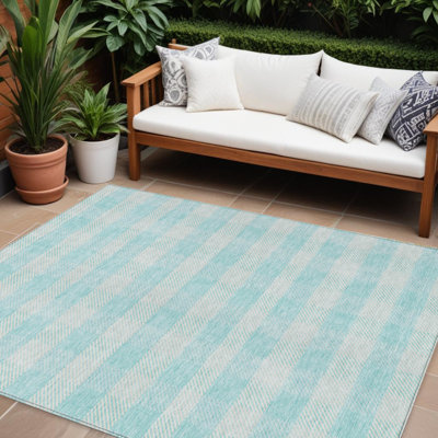 Tapis intérieur / extérieur lavable 8 pi x 10 pi Aqua
