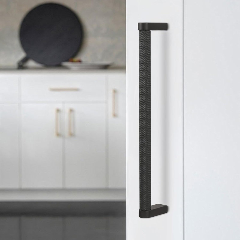 Paquet de 6 poignées d'armoire de cuisine noir mat pour armoires à tiroirs 11,3 po, 11.65", Noir mat