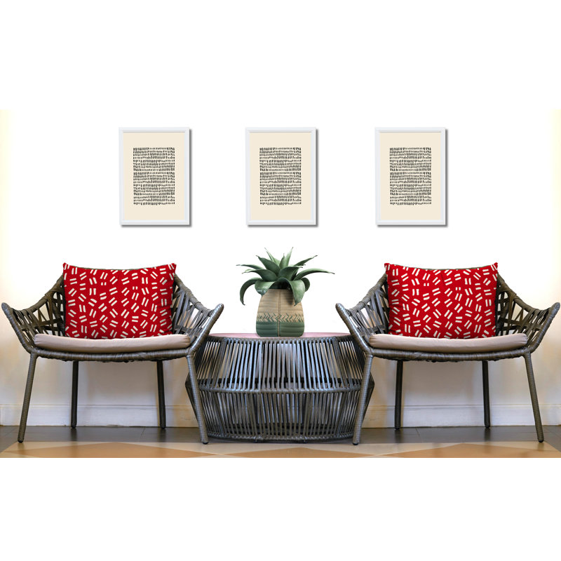 Housse et insert de coussin rectangulaire intérieur / extérieur en mélange de polyester / polyester Ikom, Rouge