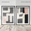 Placed together set Shadowbox Abstract Print by Oliver Gal, Black Frame, 10 x 15-600909216-600909218