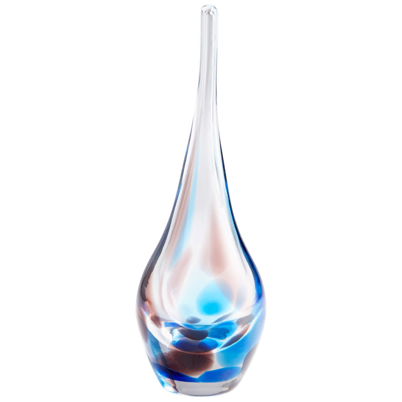 Pandora Glass Table Vase, 11" H x 4" W x 4" D