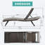 Chaise longue d'extérieur en osier 2 pièces