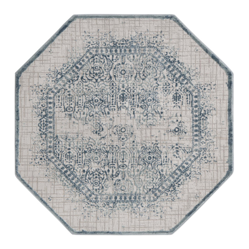 Alissa Abstract Indoor Rug, Octagon 5'3" x 5'3"