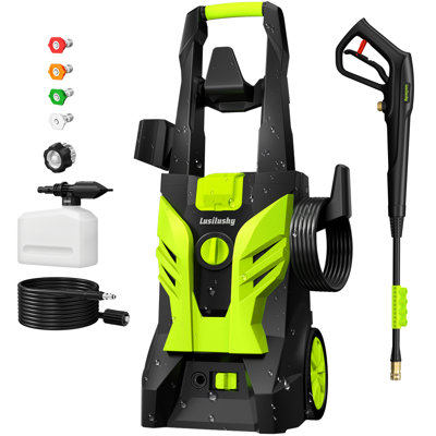 Electric Pressure Washer, 2.5 Gpm Power Washer With 4 Quick Connect Nozzles, High Pressure Cleaning Machine With Foam Cannon For Cars/fences/driveways/patios/home Cleaning