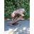 Bobcat Going Down a Tree Log Bronze Statue -  Size: 43"L x 25"W x 41"H. 
