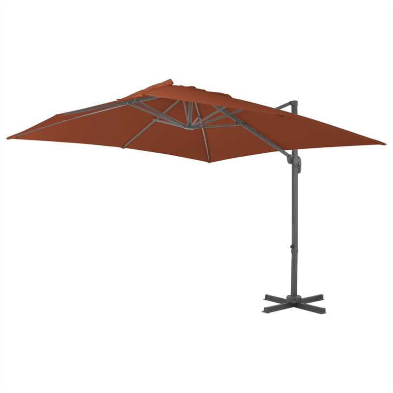 Battle 300cm X 400cm Rectangular Cantilever Parasol, Brown