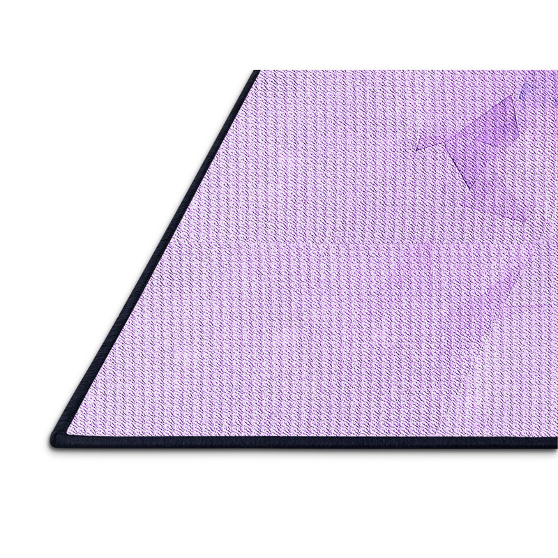 Tapis 100% lavable à la machine 476-PUR-, Rectangle 4 pi x 6 pi