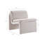 Fauteuil d'appoint rembourré sans accoudoirs Lume Boucle-106273818
