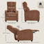 Fauteuil inclinable avec siège rembourré, siège de cinéma maison, brun