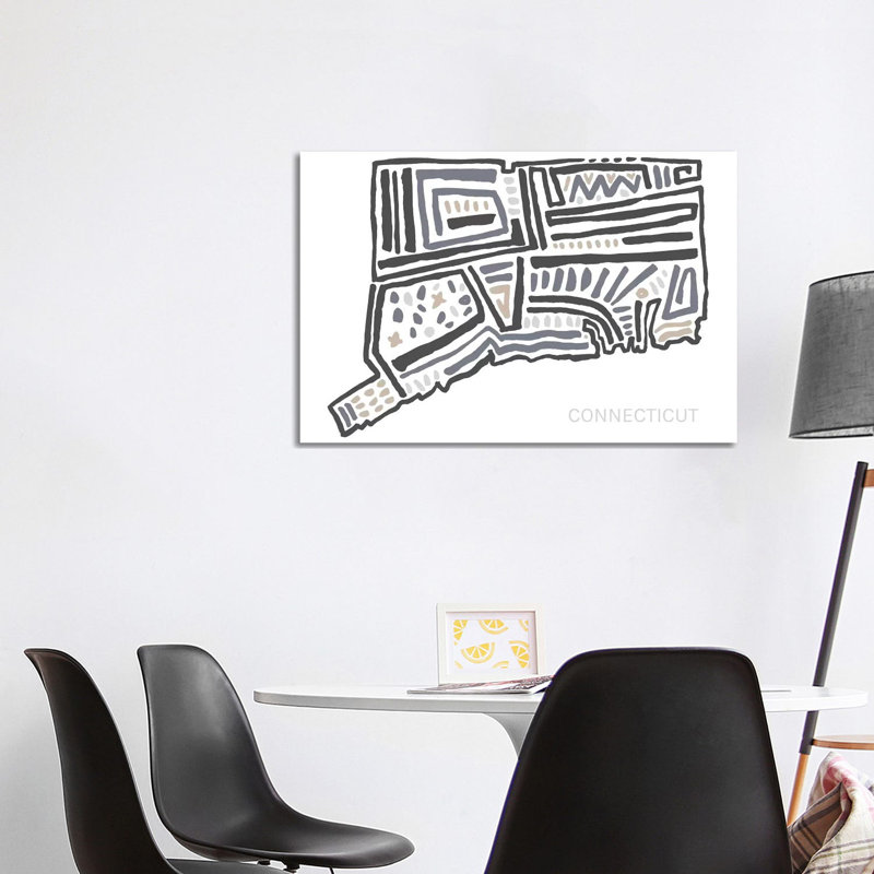 Connecticut by Statement Goods - Wrapped Canvas Gallery-Wrapped Canvas Giclée, 66.04 cm H x 101.6 cm W
