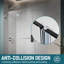 Porte de douche sans cadre l 45 po x H 72 po, porte de baignoire pivotante avec verre trempé transparent 1/4 po, chrome