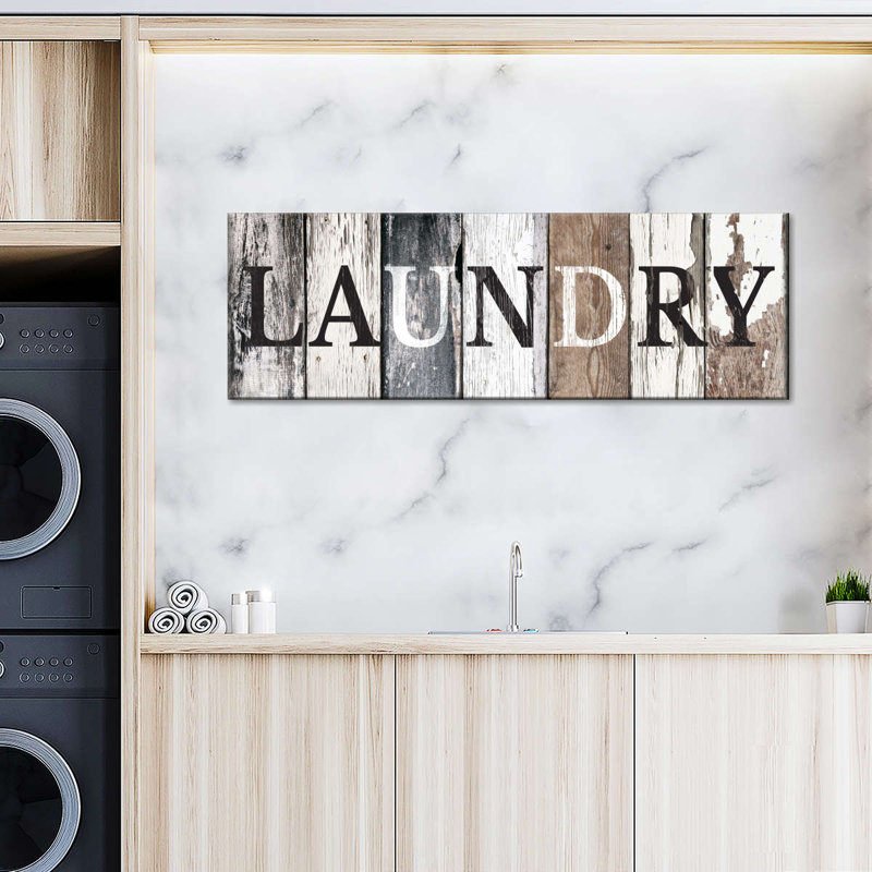 Impression sur toile  Rustic Laundry, H 10 po x l 30 po x P 1,25 po