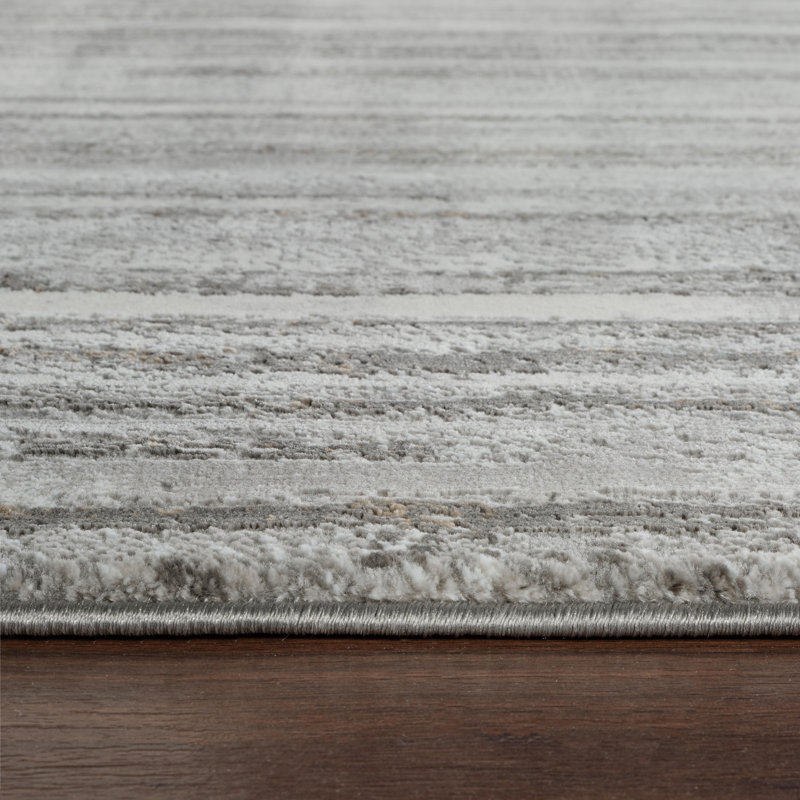 Tapis oriental traditionnel en polyester, épaisseur de velours de 15 à 20 mm, Gris, 9 pi 10 po x 13 pi 1 po (300 x 400 cm)
