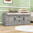 Storage Bench with 2 Drawers, 2 Cabinets and Removable Cushion for Entryway-1440841058