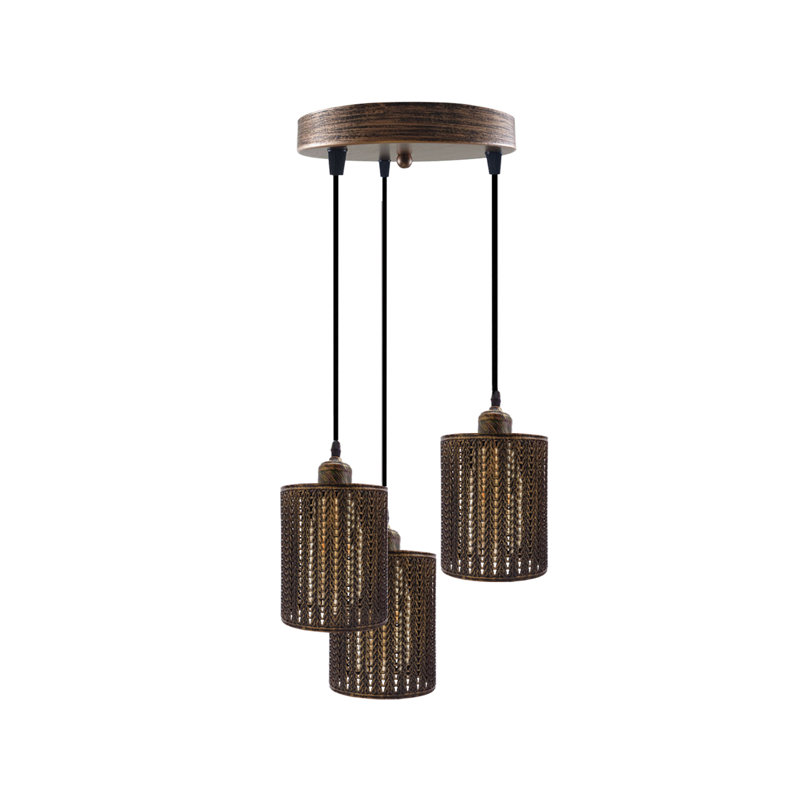 Jamille 3 - Light Cluster Pendant, Brushed Copper
