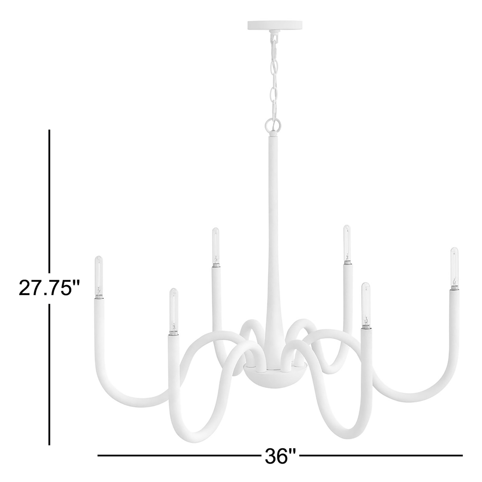 Tala 6 - Light Steel Dimmable Other Chandelier