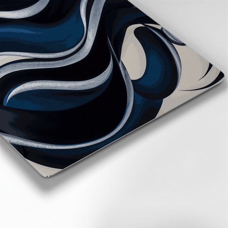 Biomorphic Abstraction 32, art mural gris en métal, H 16 po x l 16 po