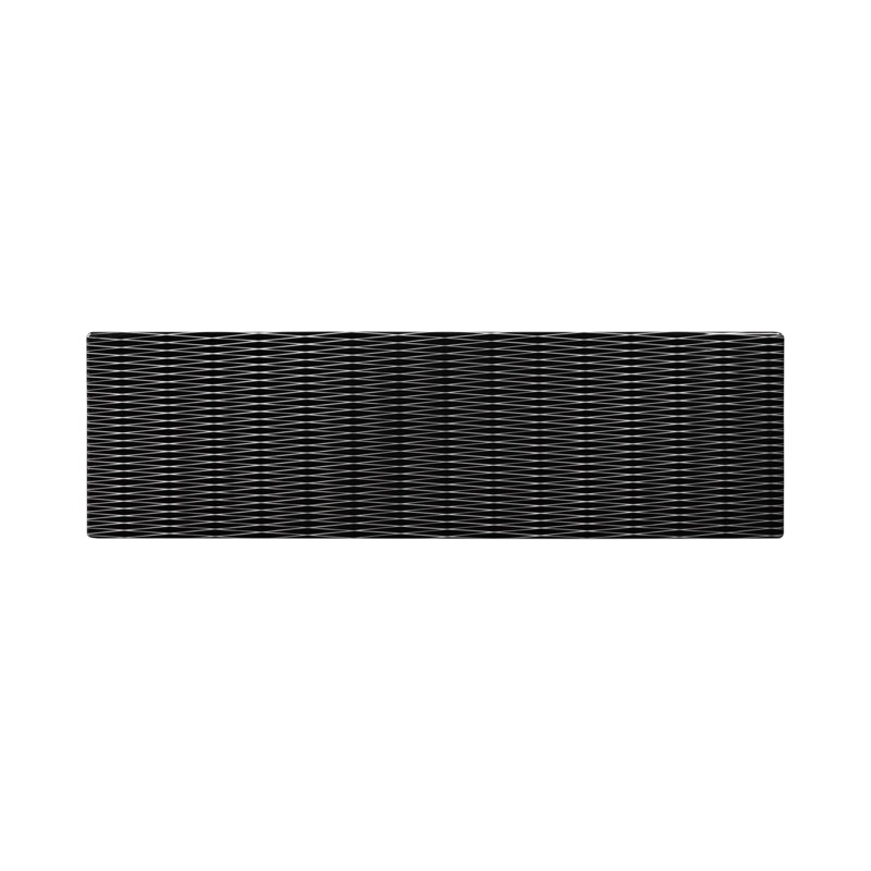 Elite Global Solutions Melamine Tray, White/Black Decal, 0.75" H x 20.88" W x 6.38" D