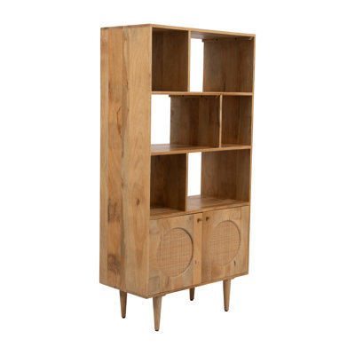 Farlow Solid Wood Geometric Bookcase