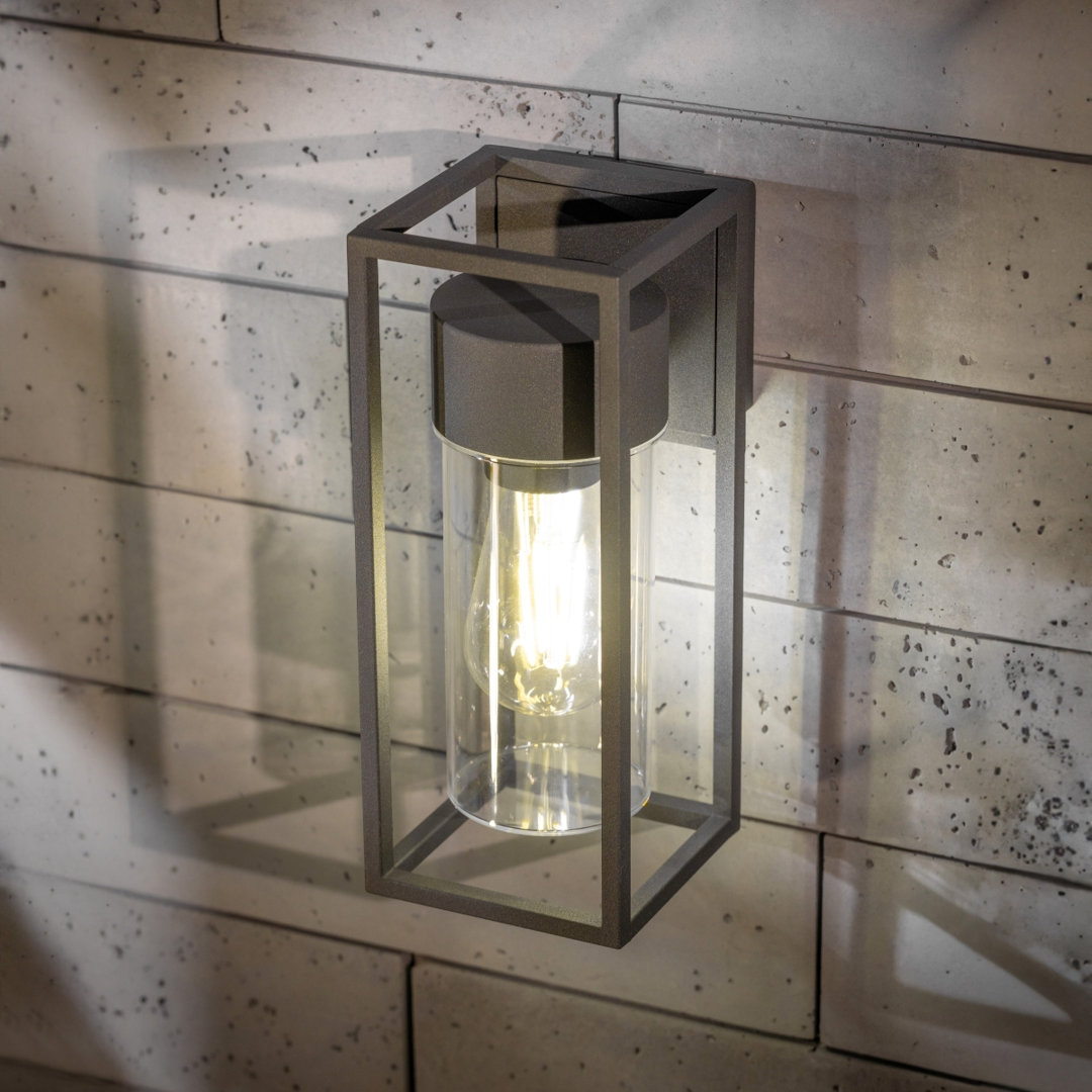 Adaha Dark Grey 27cm H Outdoor Wall Lantern