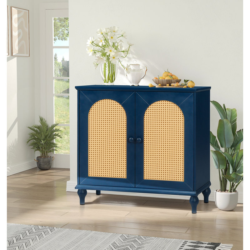 Cabinet - Cabinet d'appoint en bois massif 7,7, Bleu