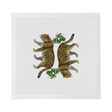 Leopard Seeing Double Hemstitch 22" Linen/Cotton Napkin