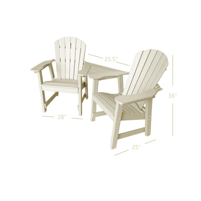 Kleinman 2-Chair Dining Table Settee, White