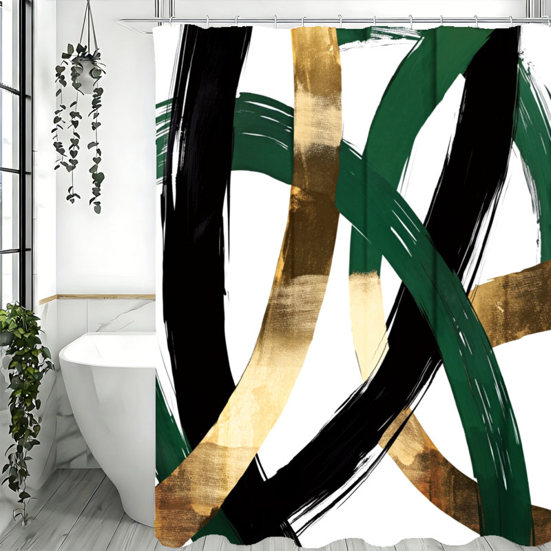 Shower Curtains with Hooks Included