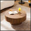 Table basse ronde en bois 30,51 pouces