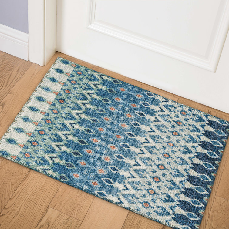 Abheer Chenille Washable Ikat Rug