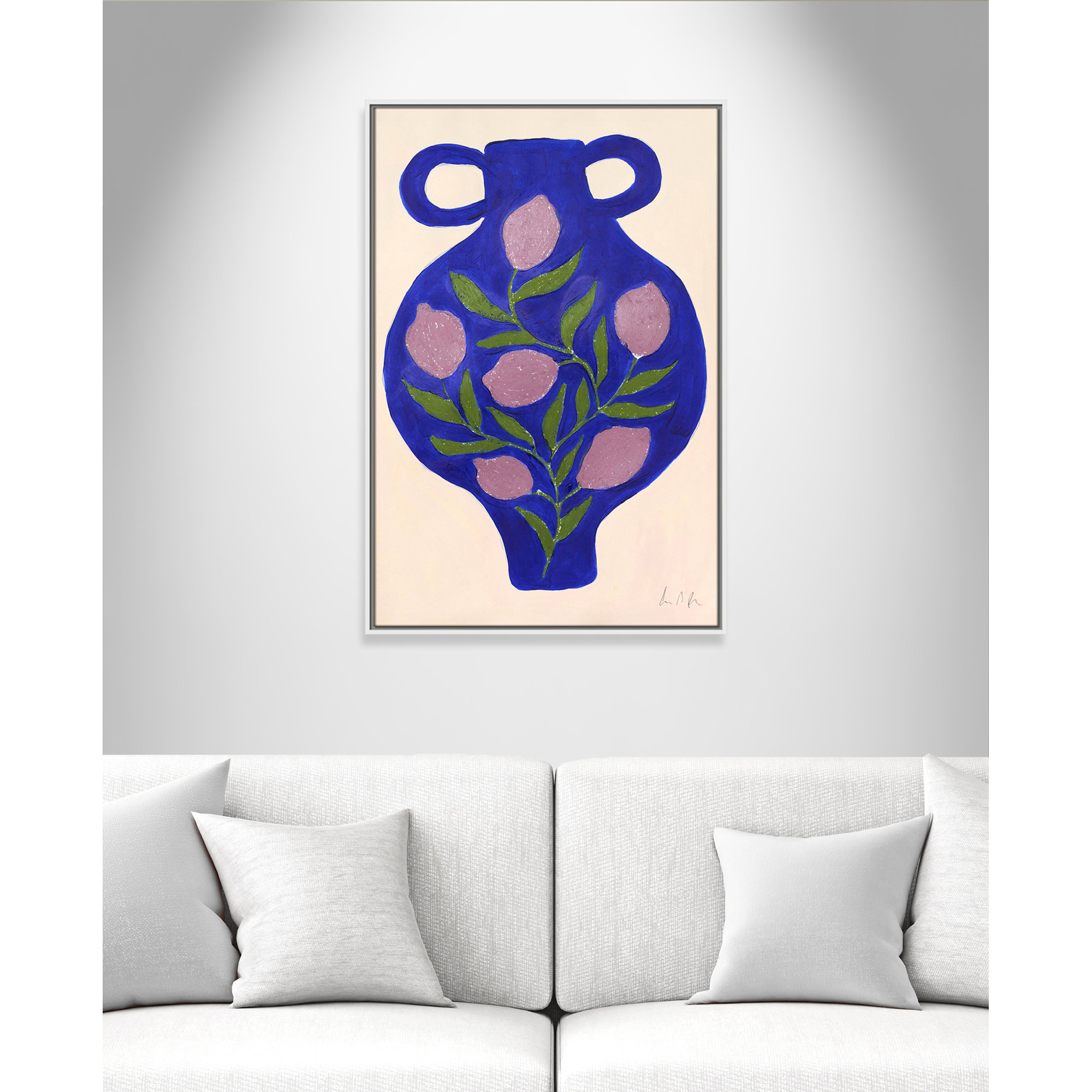 Vase No. 03 Print by Camilla Bergqvist, 37.5" H x 25.5" W, White