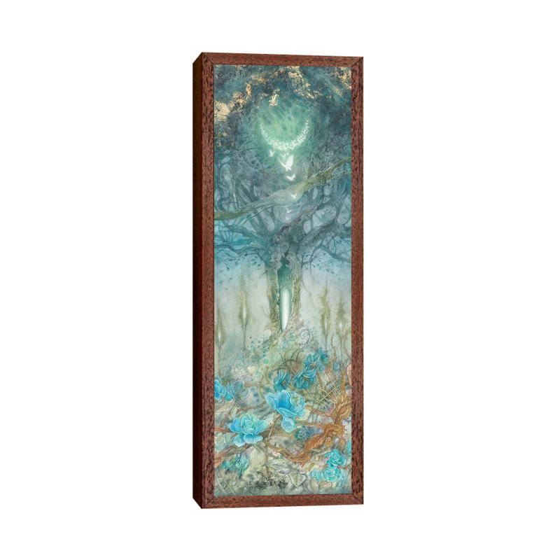 Forgotten Places I by Stephanie Law - Panoramic Painting on Canvas, Classic Brown Wood Floater Framed