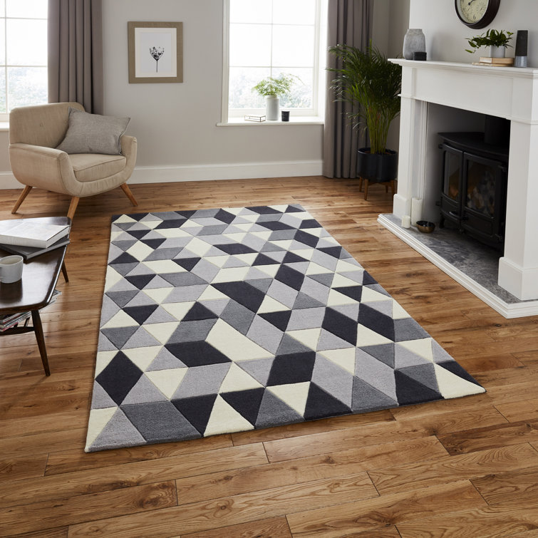 Jaxon area rug Hand Tufted Rectangle Grey