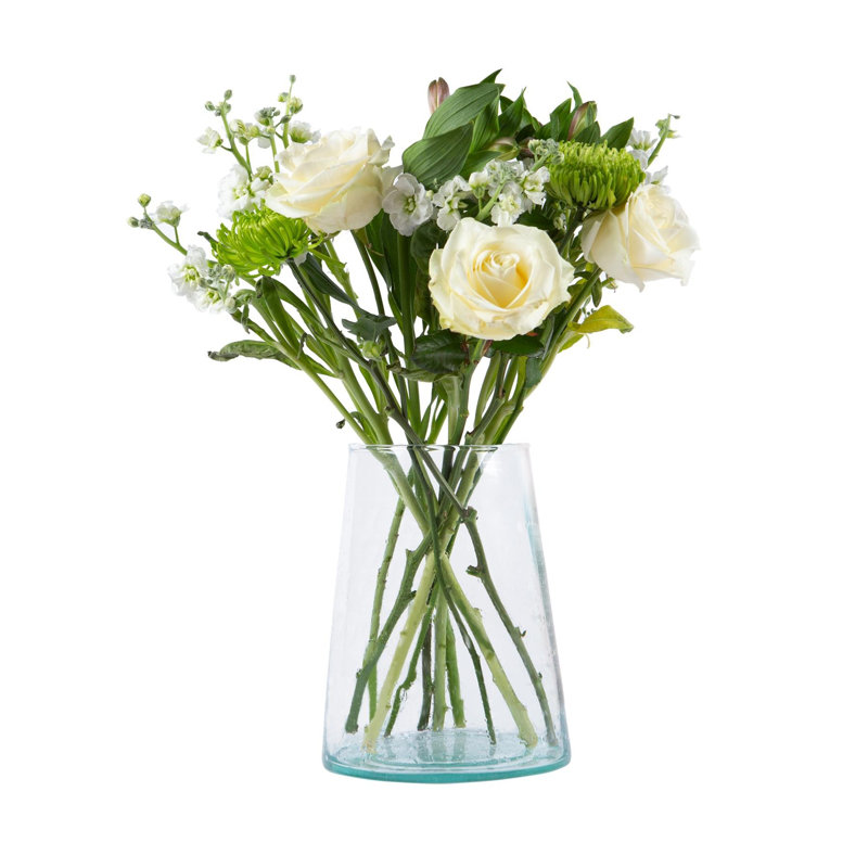 Jebel Recycled Glass Vase - 3.5 Litre - By Nicola Spring, Transparent