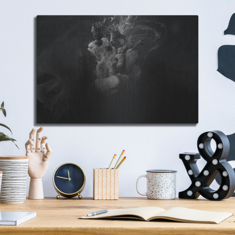 «Hidden pensé» par Luxe Portfolio, art mural en métal, H 12 po x l 16 po
