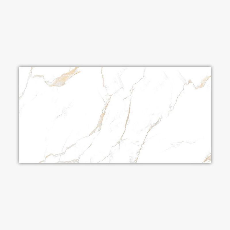 Carreau de marbre et de revêtement pour mur en porcelaine 24 po x 48 po Calacatta