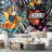 Vibrant Graffi Street Paint Peel & Stick Abstract Border-93867522
