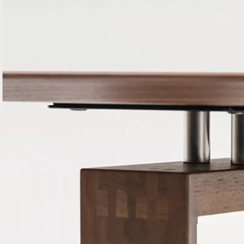 Solid Walnut Wood Dining Table., 29.92"H x 70.87"L x 31.5"W