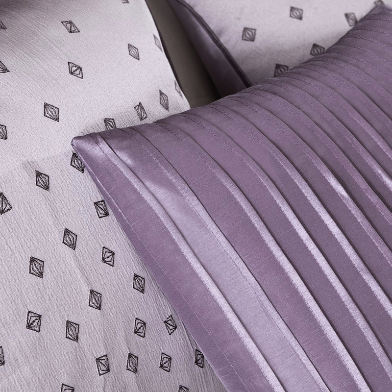 Édredon mauve mauve, motif de literie lavable à la machine,