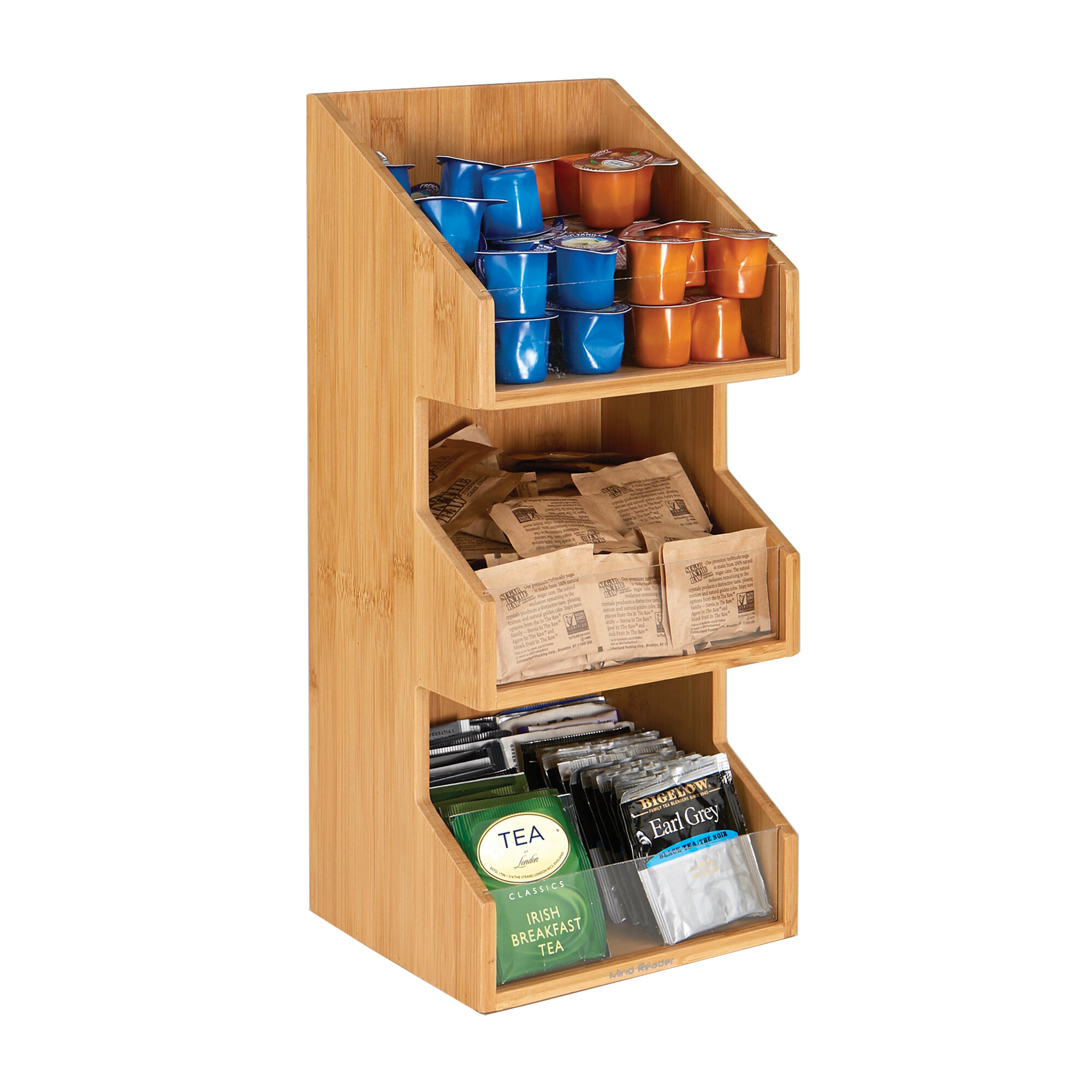 Coffee Bar Organizer, Wooden Coffee Station Accessories Storage Bin Box,  Farmhouse Coffee Caddy Countertop Decor, Rustic Condiment Holder for Coffee