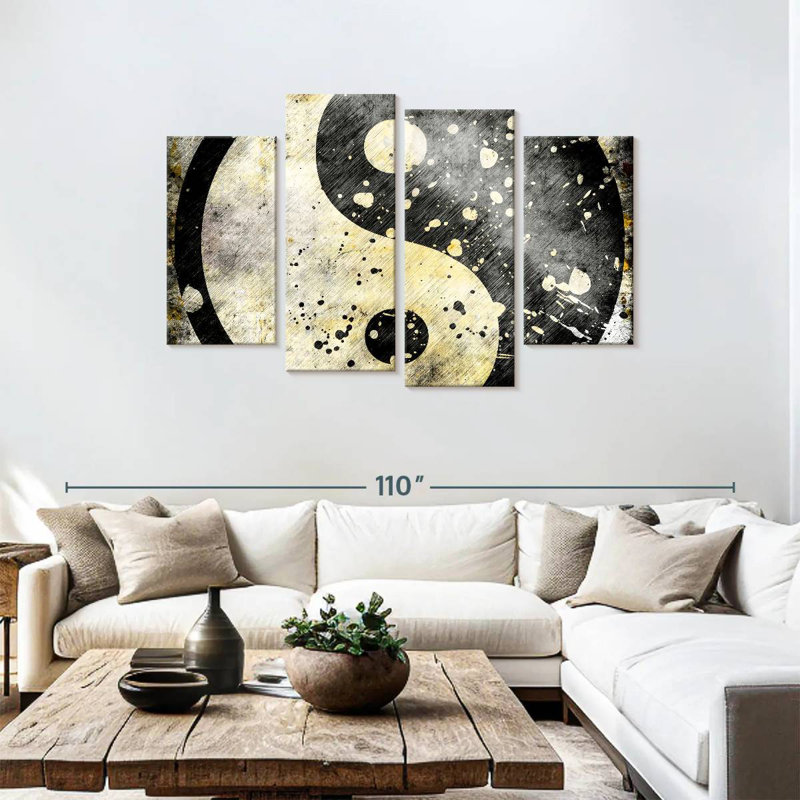 Kerrick Yin et Yang grunge, H 48 po x l 75 po