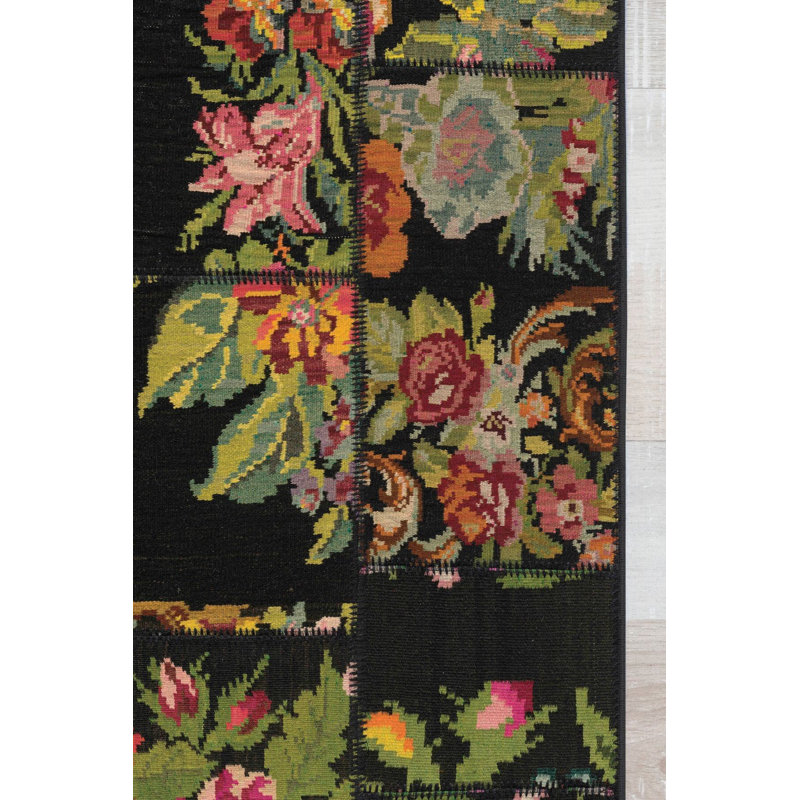 Karabakh Pattern Woven Base Machine Washable Rug, Runner 2'8" x 7'11"  Rug Pad Included
