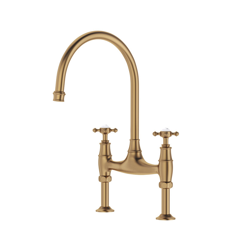 Georgian Era™ Straight Deck Unions for Bridge Faucet, English Bronze