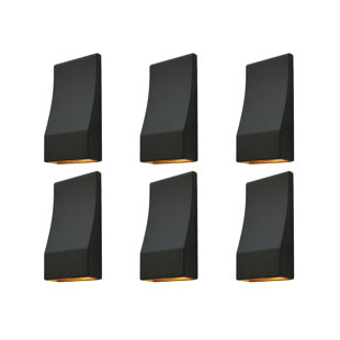 Black Low Voltage Integrated LED Metal Deck Light Pack (Set of 6)