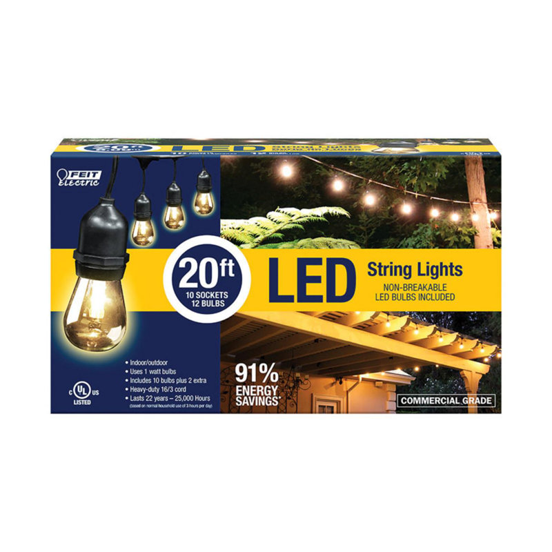 Outdoor 12 - Bulb 240'' Plug-in LED String Light