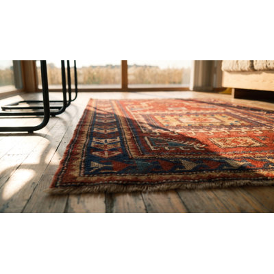Late 19th Century Colourful Antique Tribal Geometric Caucasian Kazak Islamic Prayer Rug