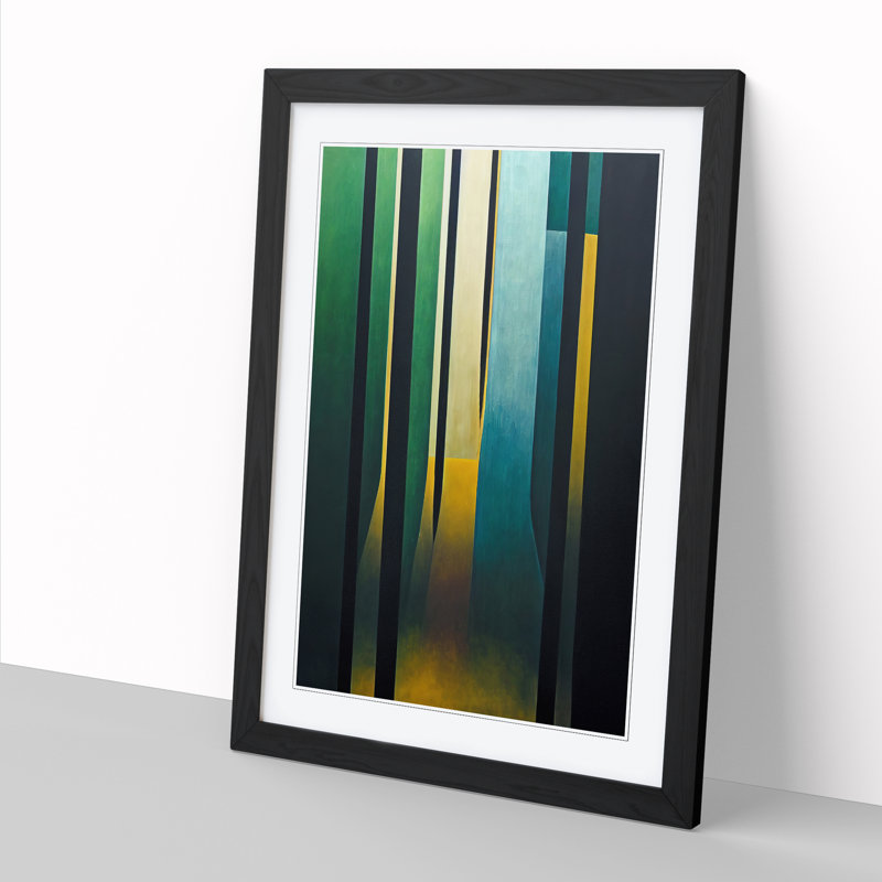Rain Forest Contemporary 1 Piece Single Picture Frame Wall Art, 64cm H x 46cm W x 2cm D, Walnut