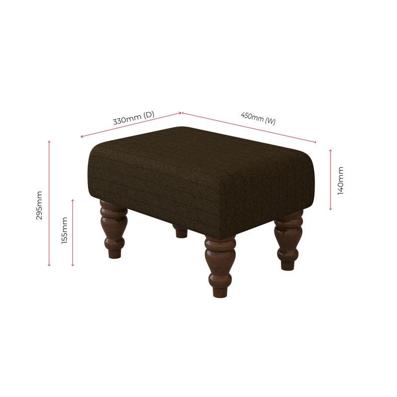 Autryville Wood Turned Leg - Pinstripe Wool, Cyprus Green, Mahogany
