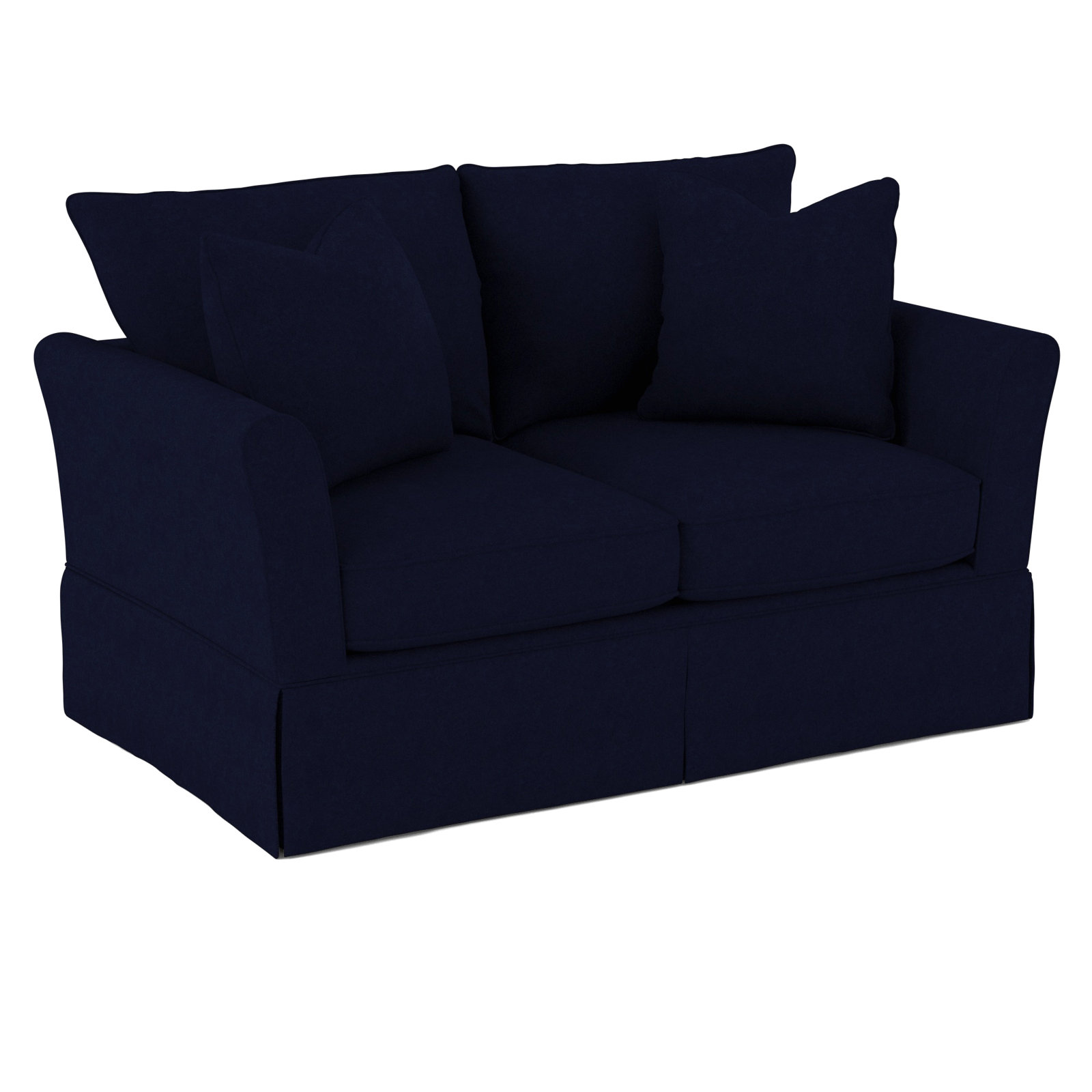 Shelby 60'' Upholstered Sofa, Bella Ink Blue Performance Velvet